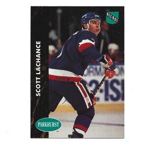 1992 French Parkhurst Scott LaChance New York Islanders Rookie Hockey Card [h34]
